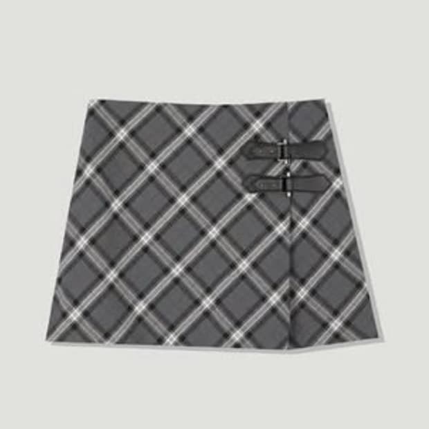 디망쉬 체크 버클 스커트 