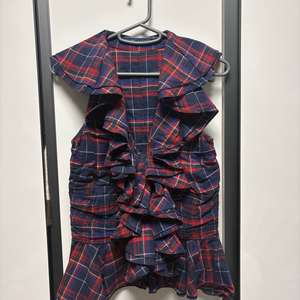 랄프로렌 체크 슬리브리스