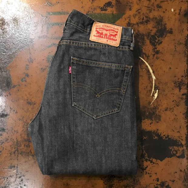 리바이스 505 흑청 데님 팬츠 허리 30 