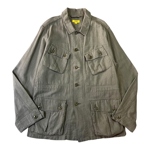 더 레스큐 린넨 카고 사파리 자켓