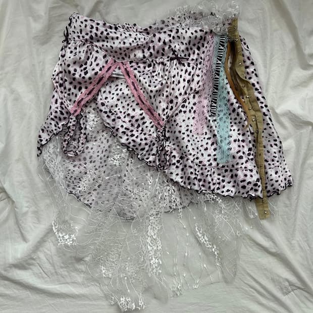 Pink leopard lace sk