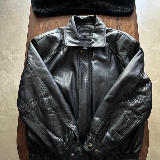 빈티지 양가죽 자켓(INISSI) 블루종 105-슬림110