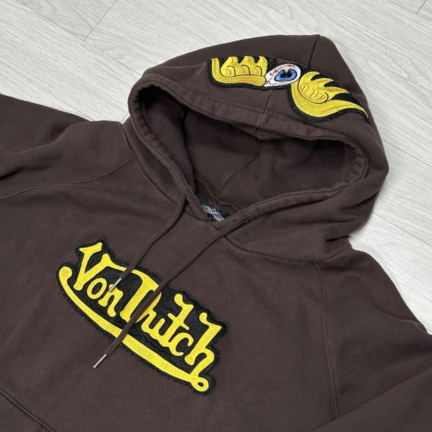 Von dutch  플라잉아이볼 브라운 후드집업 3XL