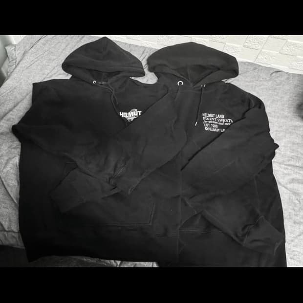 [오늘만 이 가격] 헬무트랭 블랙 로고 후드티 L 2장