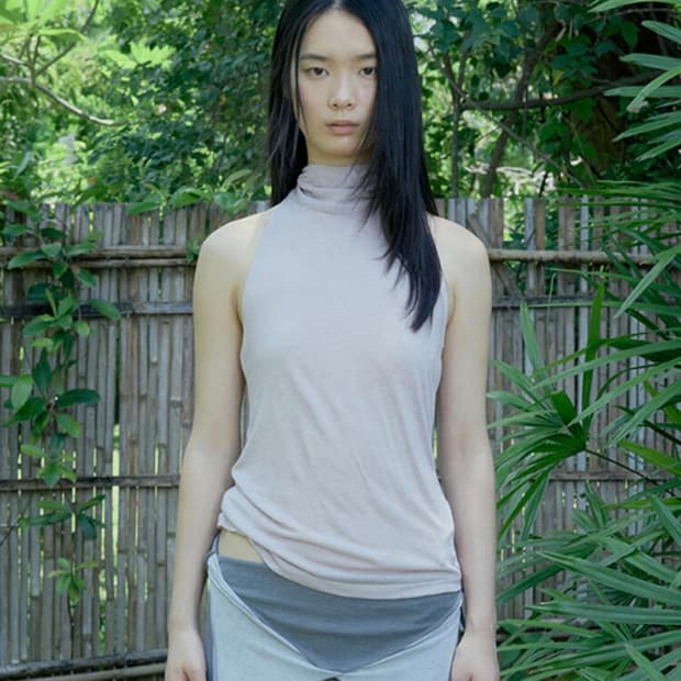 verso Color-Block Scarf Halter-Neck Top