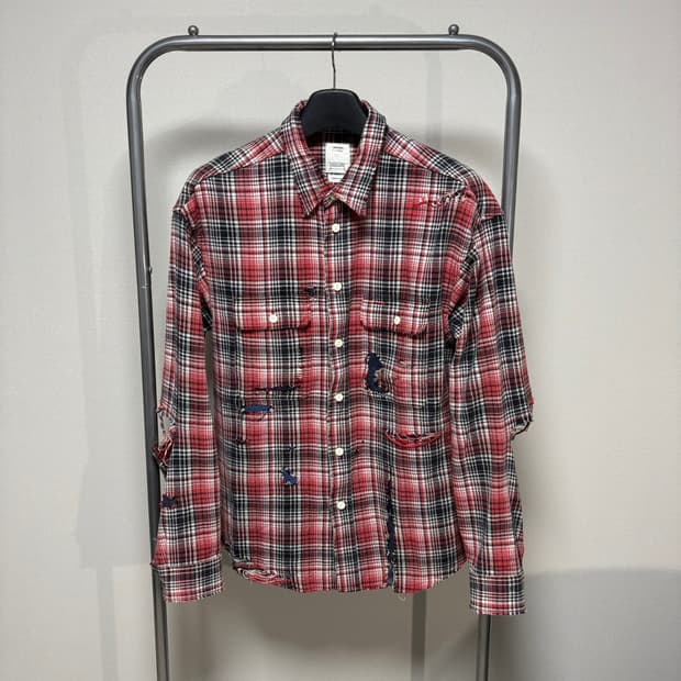 2) visvim 비즈빔 20ss 럼버 체크 크래쉬
