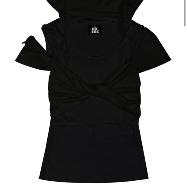 체메씨 트위스트 하프 슬리브 후디