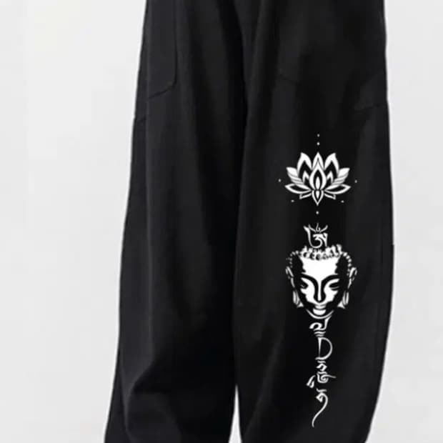 불교박람회 바반투 옴로터스 오버핏 팬츠 블랙 XL