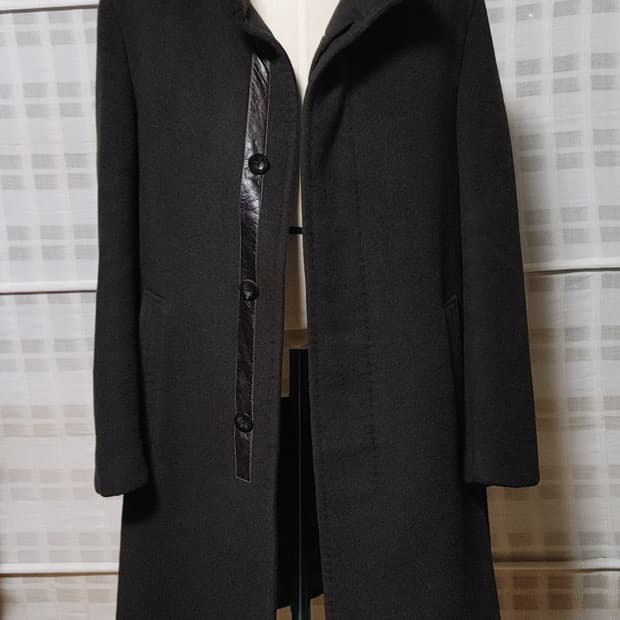 (한섬) 타임 옴므 다크브라운 코트 95 / 캐시미어 블렌디드