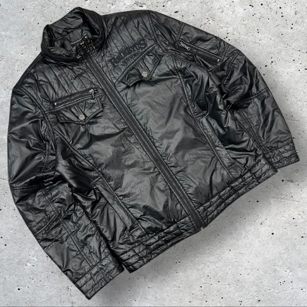 [L] FUBU 퀄팅 FORUSBYTS 블랙 패딩 점퍼 B50