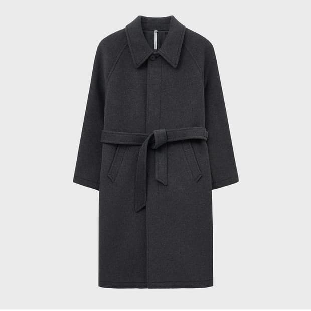 노이어 캐시미어 오버핏 발마칸 코트 (그레이) 판매합니다