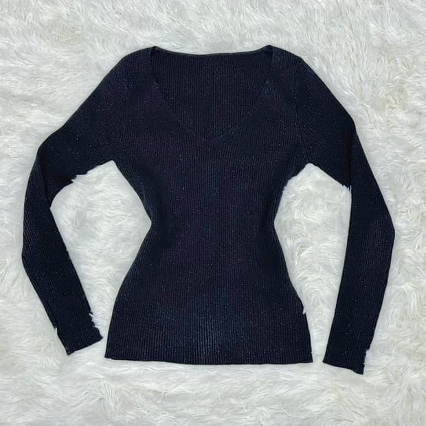 블랙 글리터 슬리브