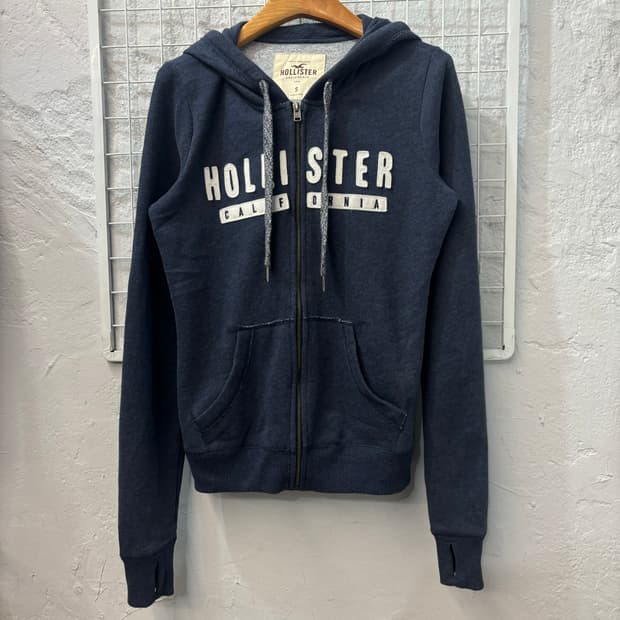 홀리스터 y2k 빈티지 네이비 후드집업 S