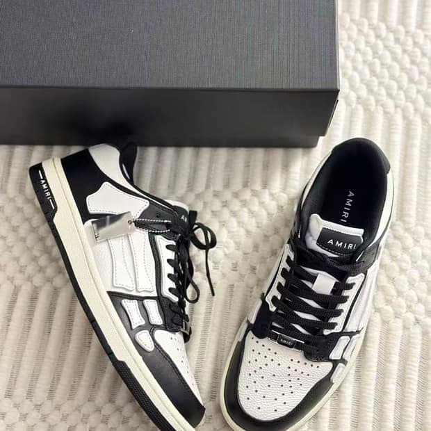 아미리 스켈탑 로우 가죽 로우탑 본 슈즈 270mm