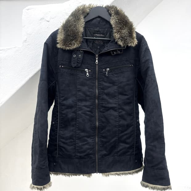 V-kei mood fur rider jacket  