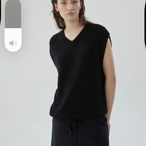 새) 블루브릭 Tail loose vest (black)