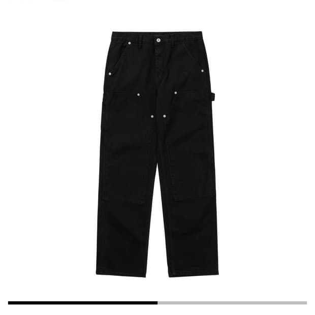 Htae 90's Black Fade Double Knee Pants