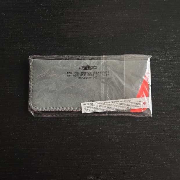 푸에브코 패브릭 안경 케이스 오렌지그레이