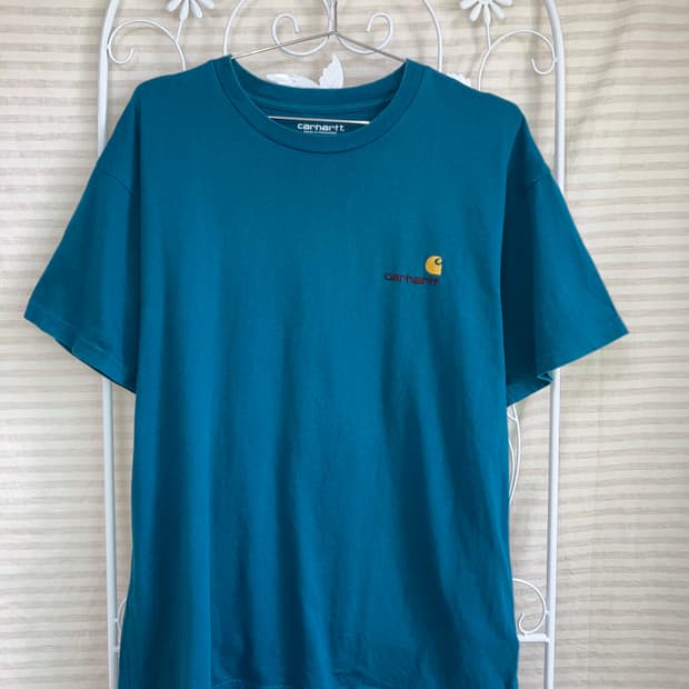 빈티지 블루 칼하트 반팔 티셔츠 y2k 스트릿 갸루 펑키495