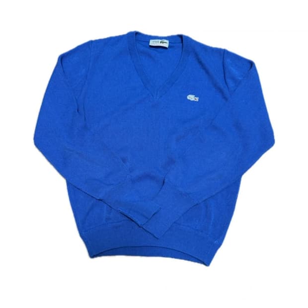 라코스테 블루 브이넥 니트 m