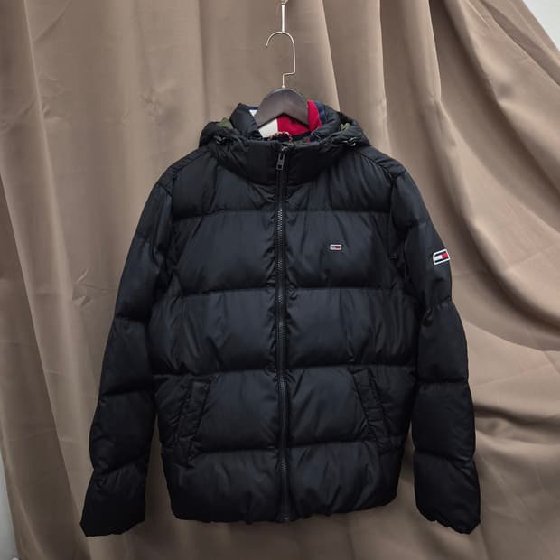 타미 진스 폴리 퀄팅 레귤러 다운 자켓 L