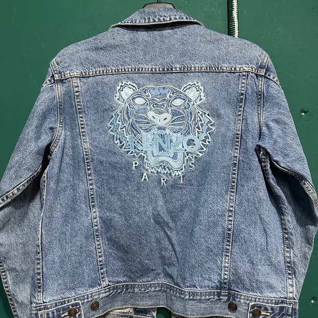 겐조 빅로고자수 데님자켓 L