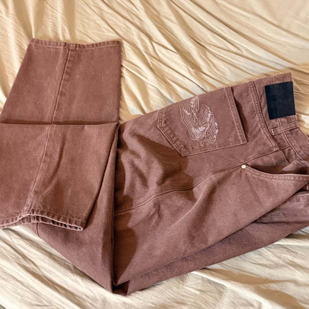 스웨이드 CONTOUR POCKET DENIM 브라운 L사이즈