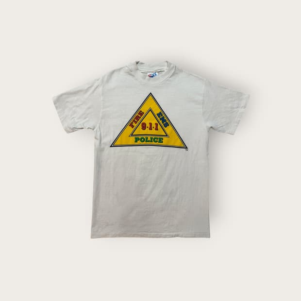 90s USA Hanes Beefy-T 폴리스 빈티지 티셔츠 S