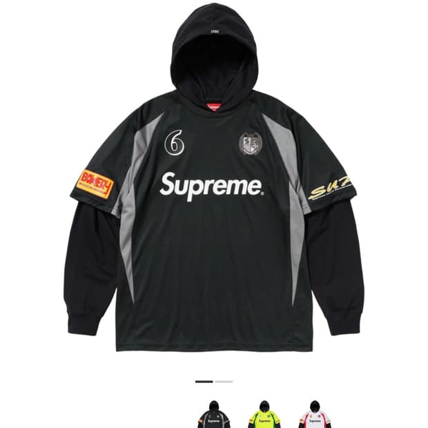 슈프림 사커 저지 XL 팝니다.