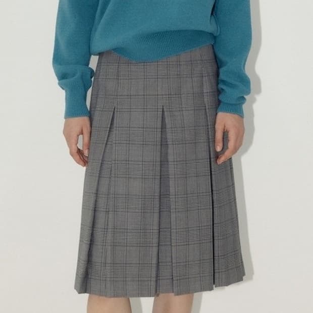 (s) 르로브 울 플리츠 스커트