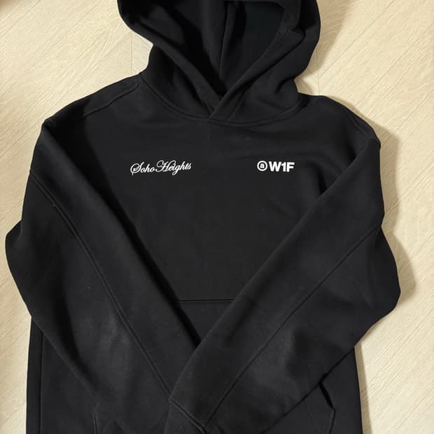 슬림핏 후드 h&m 95-100 블랙