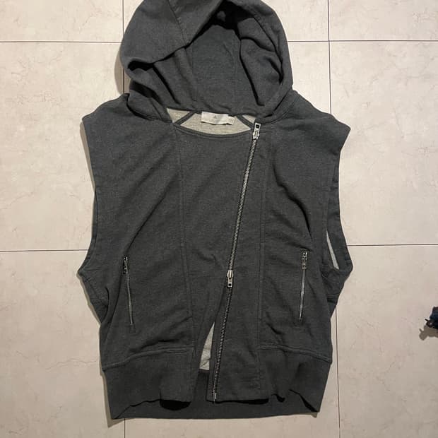 아디다스 x 스텔라 매카트니 후드 베스트 집업 xl