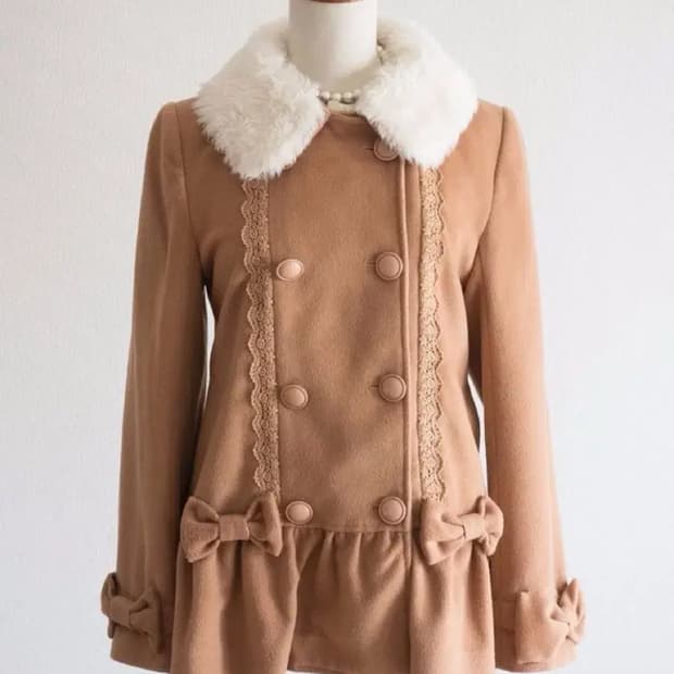 제시) 리즈리사 리본 코트 라떼갸루 핀터깔 히메갸루 큐롯 니트 아가일