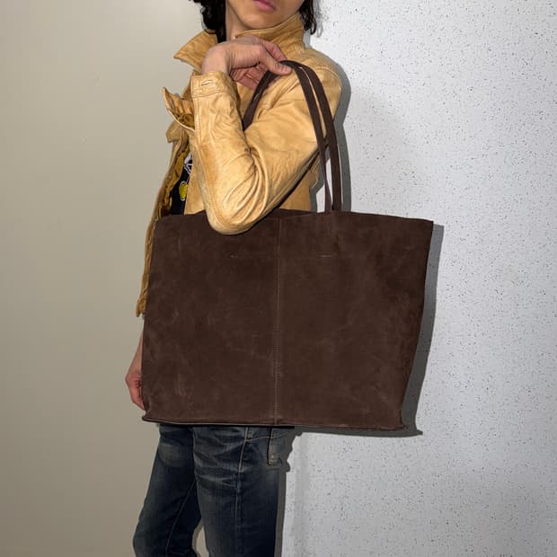 카우 스웨이드 빅 사이즈 도트백