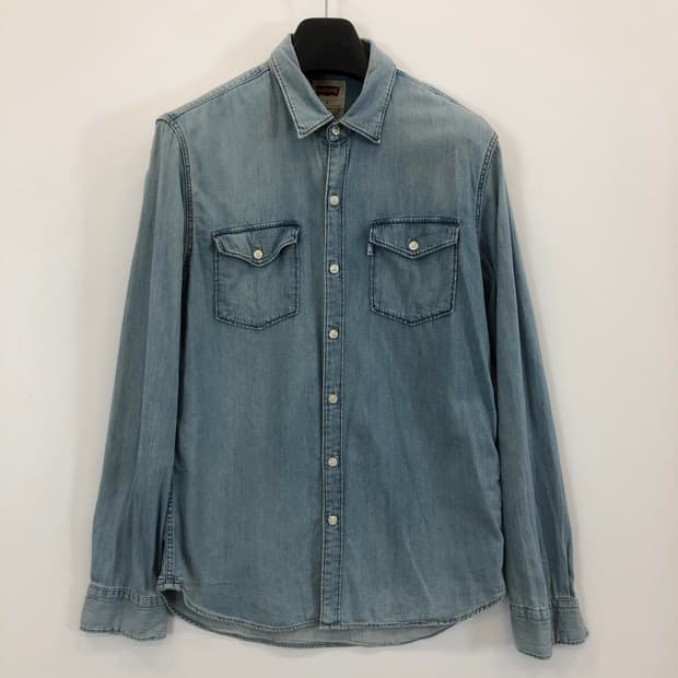 리바이스 화이트R탭 웨스턴 데님셔츠 M