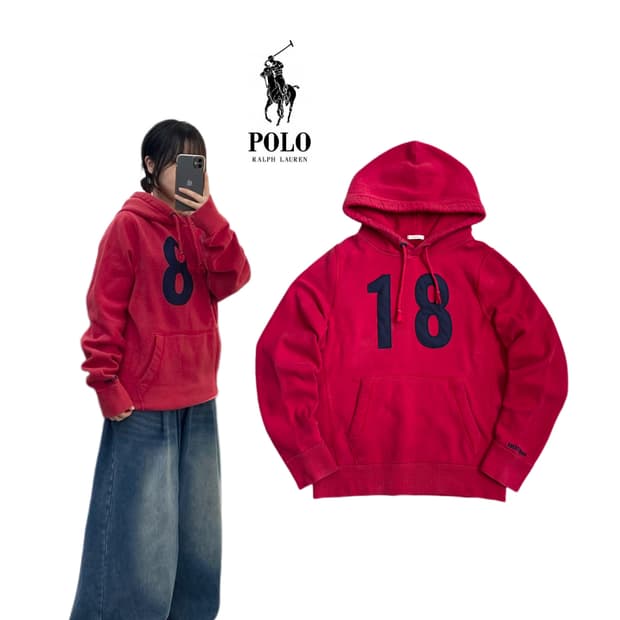 아베크롬비 18 십팔 스웻 후드티 레드