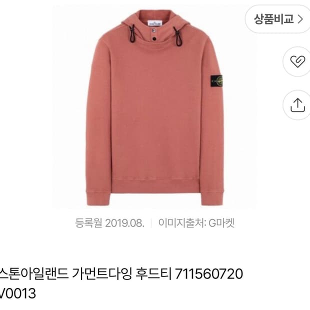 스톤아일랜드 가먼트다잉 후드티 qr정품