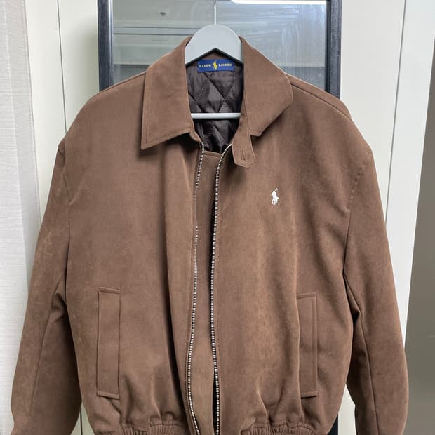 폴로 브라운 스웨이드 자켓