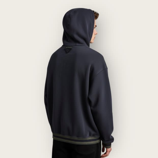 S/ 프라다 백로고 코튼 후디 집업