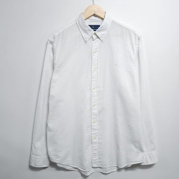 105 POLO 폴로 랄프로렌 시어서커 셔츠 여름 화이트