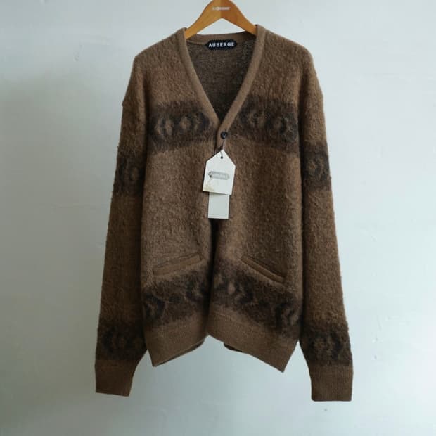 (40) Auberge 오베르쥬 바스키아 모헤어 가디건 브라운