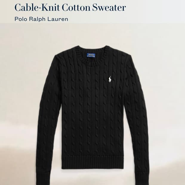 폴로여성 꽈배기니트 