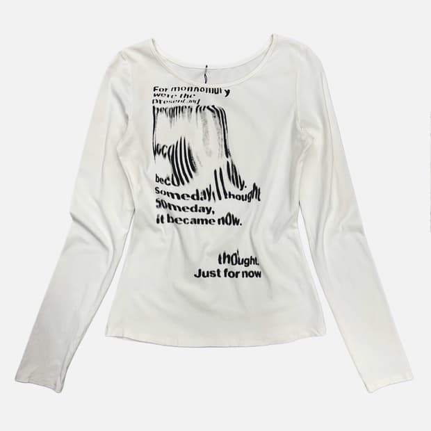 grunge lettering white t-shirt