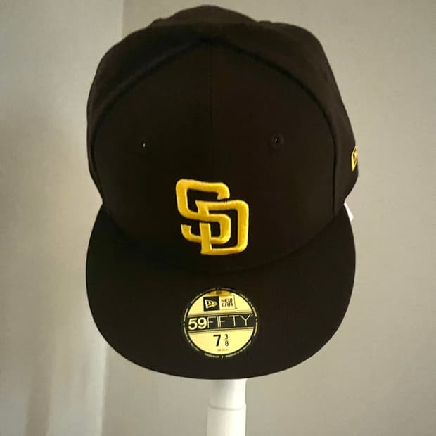 뉴에라 스냅백 MLB 어센틱 샌디에이고 파드리스 게임 브라운 738