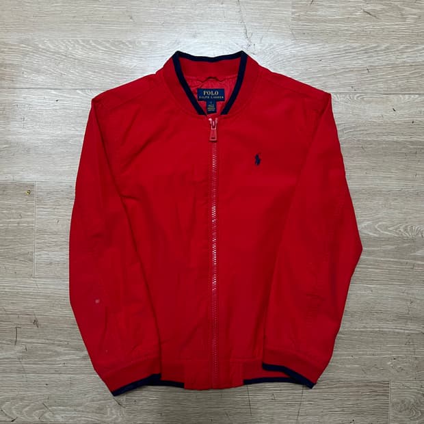 폴로 랄프로렌 키즈 스몰포니 블루종 집업자켓 [레드] 7세