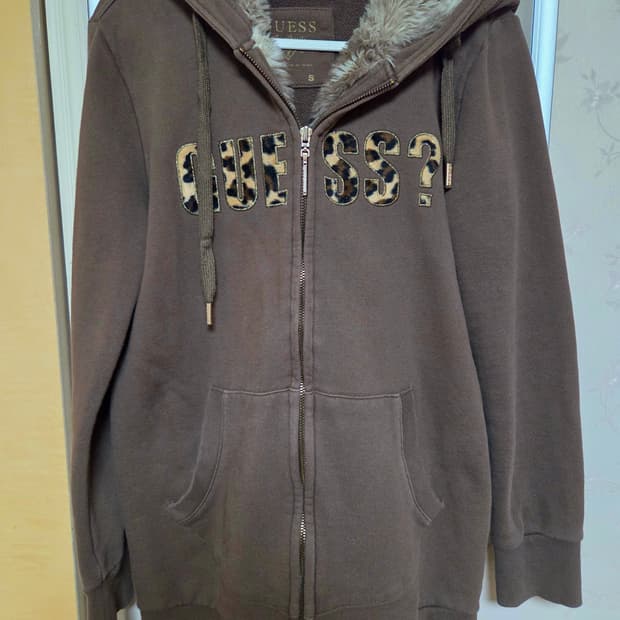 게스 레오파드 갸루st후드집업