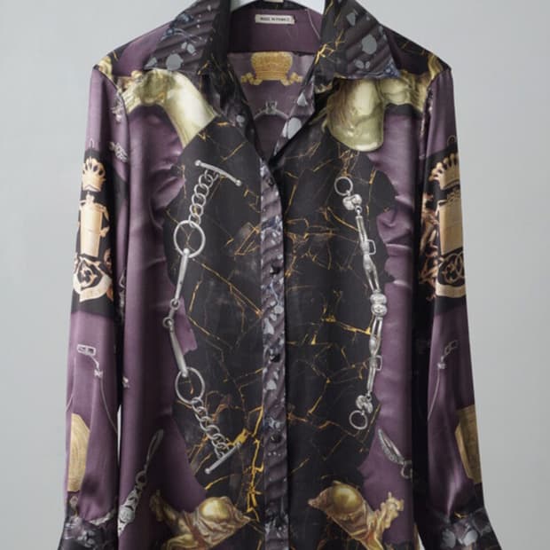 에르메스 실크 셔츠