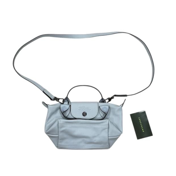 롱샴 르 플리아쥬 미니 토트백 크로스백 가방 스카이 블루 하늘