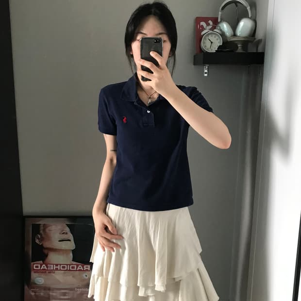 폴로 랄프로렌 포니로고 네이비 카라티