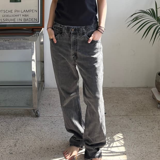 90‘s 리바이스 212 흑청 오렌지탭 